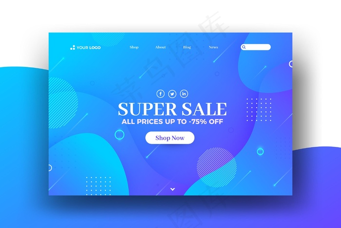 Liquid and孟菲斯特效销售网页