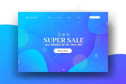 Liquid and孟菲斯特效销售网页