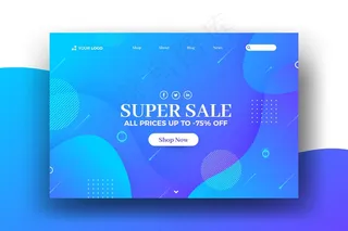 Liquid and孟菲斯特效销售网页