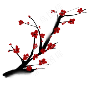 梅花水墨梅花