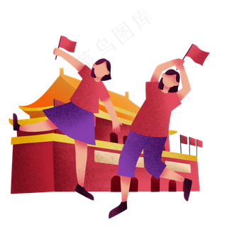 女孩结伴游玩北京