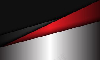 抽象银红色灰色金属几何重叠现代未来主义背景插图。