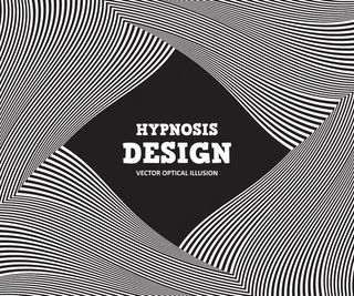 抽象的视错觉。波浪条纹的黑白背景
