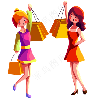 双十一购物大促手绘