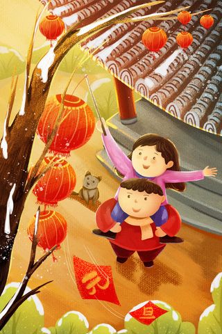 元旦跨年2021挂灯笼