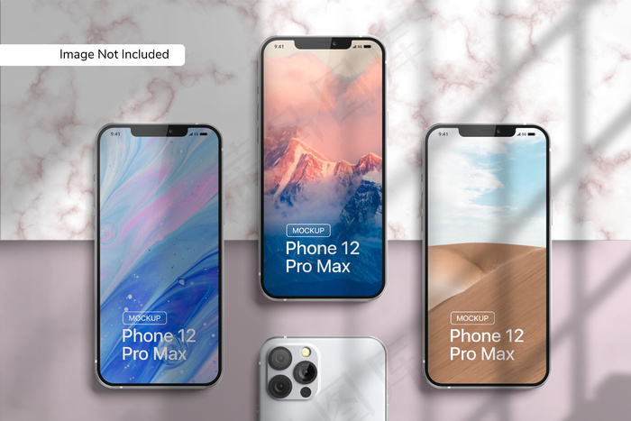 智能手机12 pro max实体模型样机psd模版下载