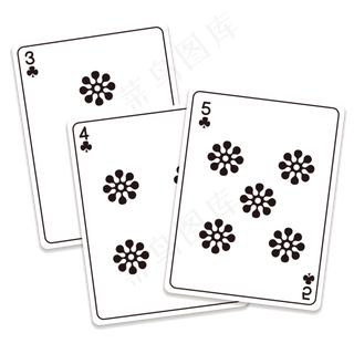 仿真扑克牌梅花
