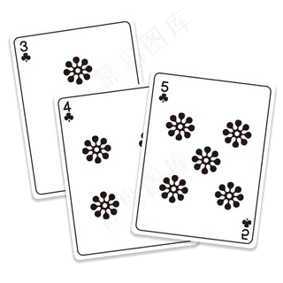 仿真扑克牌梅花