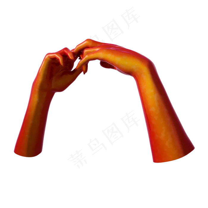 质感七夕牵手png图(2000X2000(DPI:300))psd模版下载
