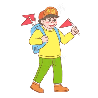 国庆节卡通人物手绘02