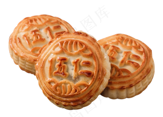 简约中式美食中秋节月饼