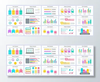 捆绑业务和财务信息图形演示幻灯片模板