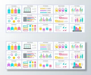 捆绑业务和财务信息图形演示幻灯片模板