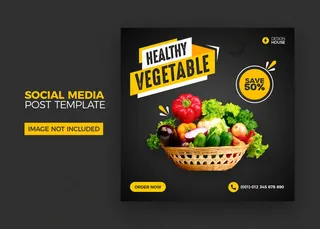 食品社交媒体模板模板