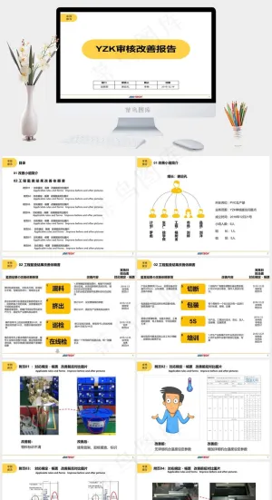 白色营销简洁PPT模板