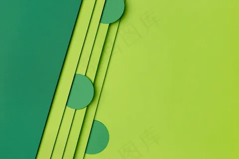深绿色和浅绿色纸张背景