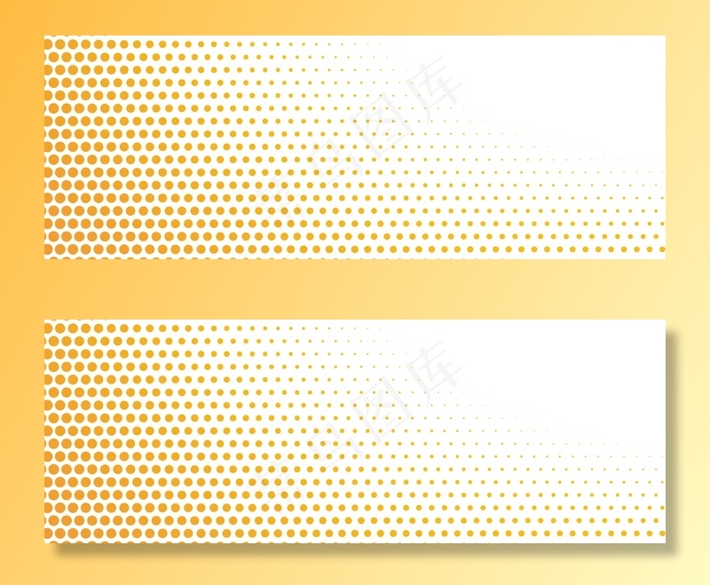 抽象橙色半色调横幅banner