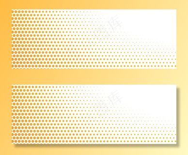 抽象橙色半色调横幅banner