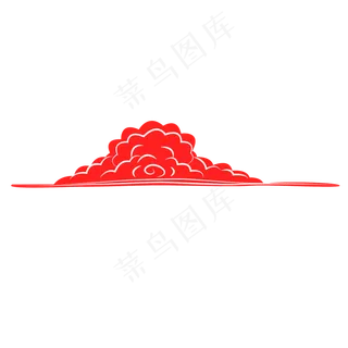 中国风红色祥云典雅扁平化矢量可