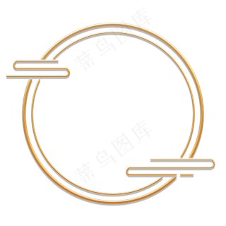 立体金边祥云圆环边框