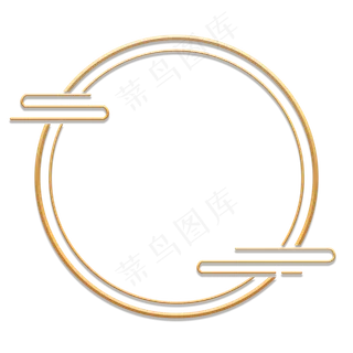 立体金边祥云圆环边框