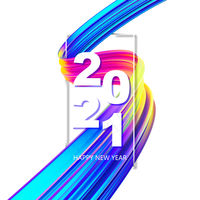 2021年飘带主题数字