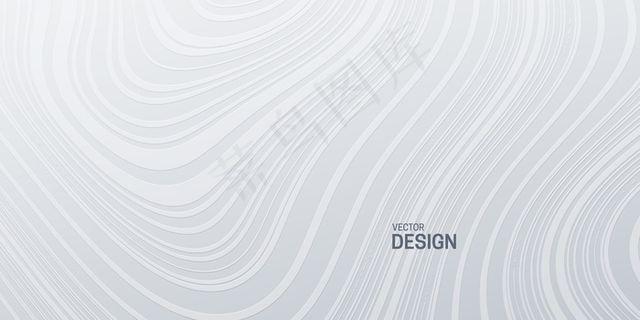 具有地形波浪图案的抽象白色背景