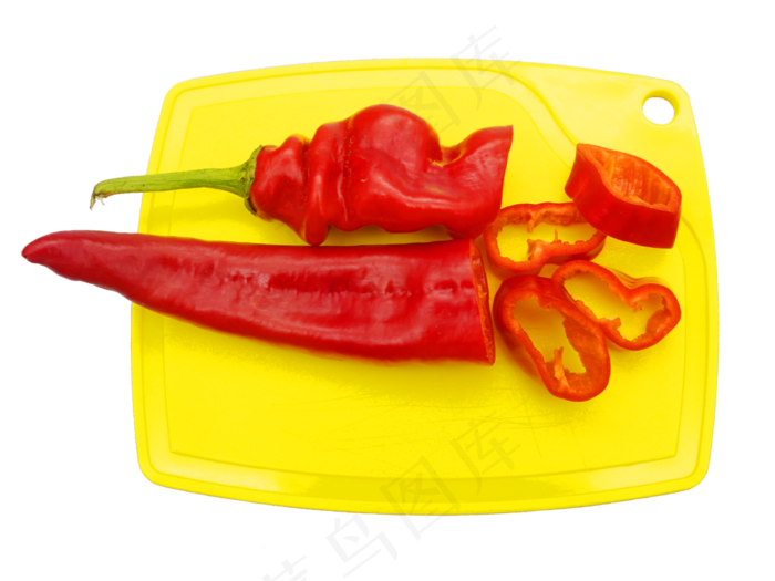 红色切好辣椒
