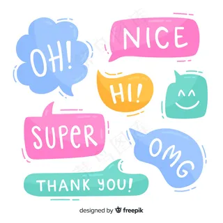 带表情的鲜艳的语音泡泡