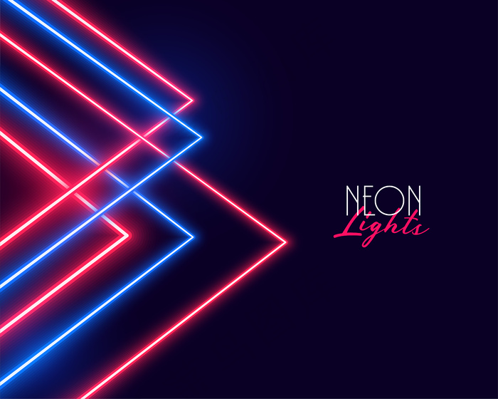 几何红蓝霓虹灯背景设计