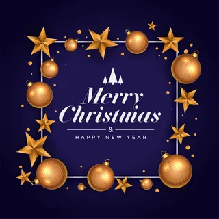 可爱的圣诞快乐与星星和球的问候