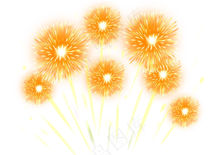 新年春节黄色火花(2800X2000(DPI:300))psd模版下载
