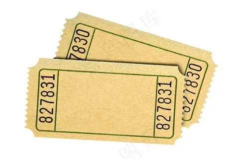 将空白旧电影或抽奖券单独配对