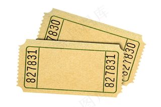 将空白旧电影或抽奖券单独配对