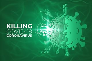 破坏冠状病毒背景