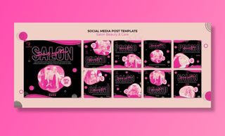 美容院社交媒体帖子