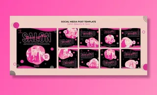 美容院社交媒体帖子