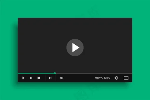 黑色视频媒体播放器