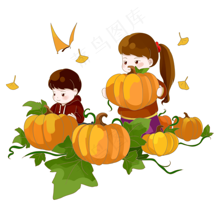 二十四节气立秋黄色南瓜PNG素材