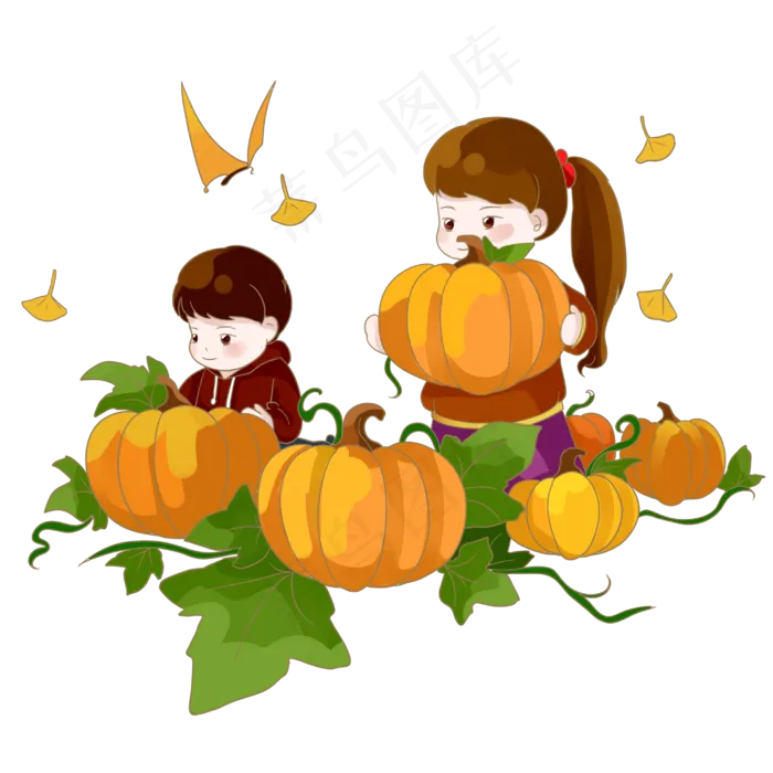 二十四节气立秋黄色南瓜PNG素材(2894X2894(DPI:350))psd模版下载