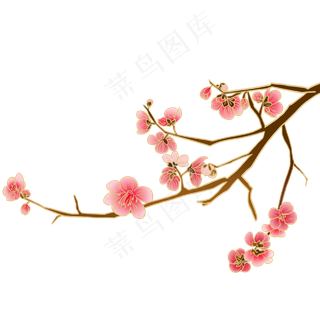 国潮梅花花枝