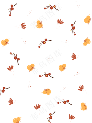 立冬葫芦底纹装饰