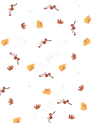 立冬葫芦底纹装饰