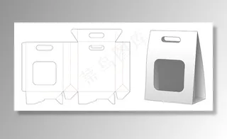 窗式模切模版纸袋包装设计