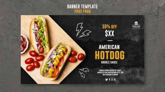 快餐横幅banner模板样式
