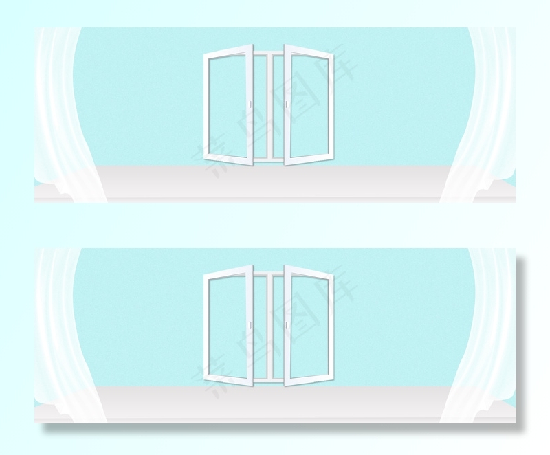 冬季蓝色文艺清新banner(1920*700px 	       )psd模版下载