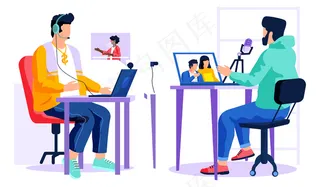 戴着耳机的人在听音乐