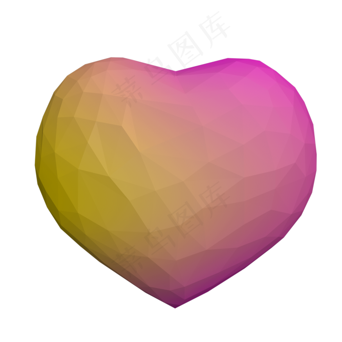 七夕渐变爱心(2000X2000(DPI:300))psd模版下载