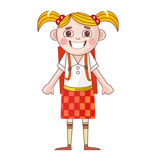 开学季学生可爱卡通矢量形象