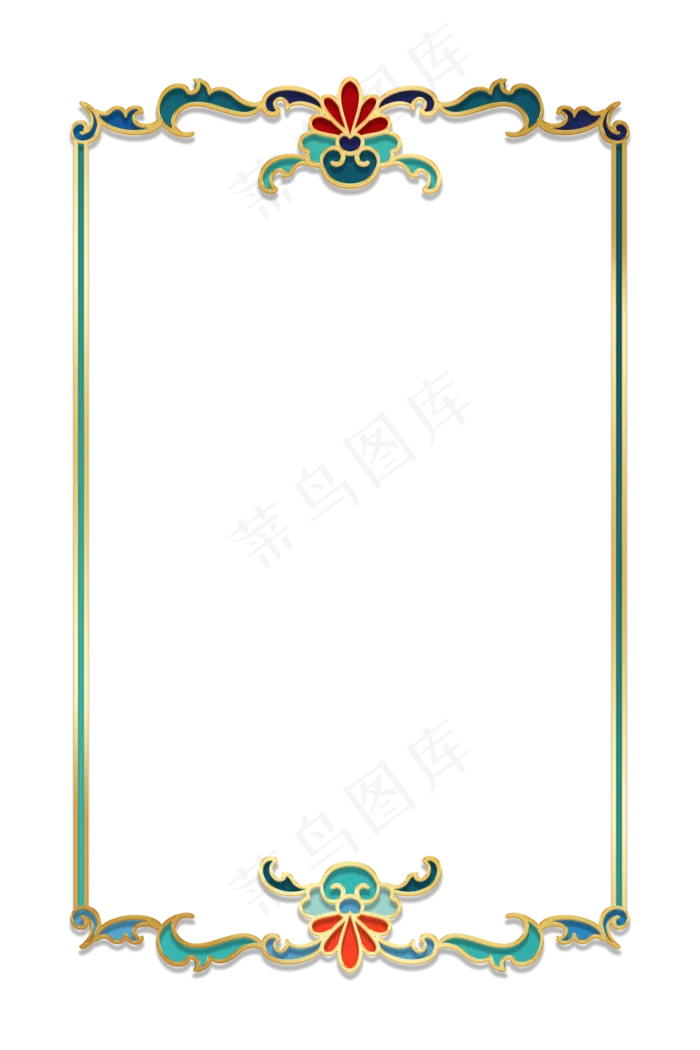 立体金边复古花纹边框(2000X3000(DPI:300))psd模版下载